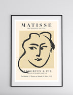 Minimalist face drawing art print for contemporary decor