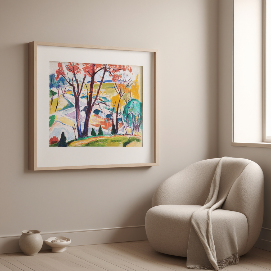 Landscape: Bridge, Huntingdon Valley by Henry Lyman Saÿen – American Impressionist Art Print