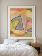 Color Cascade – Colorful Geometric Art Print - Hakyarts