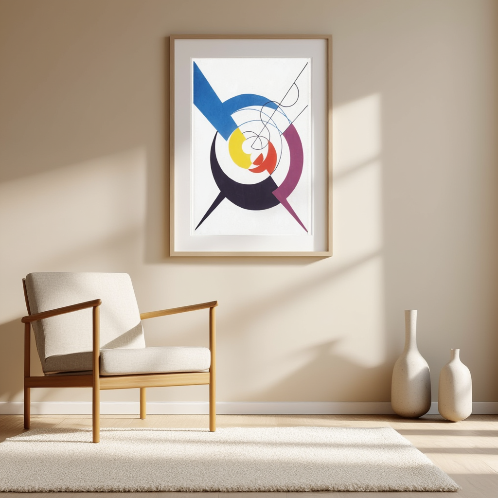 Construction Dynamique, Pénétration De Spirales Et Diagonales – Sophie Taeuber-Arp (1942) | Abstract Geometric Art Print