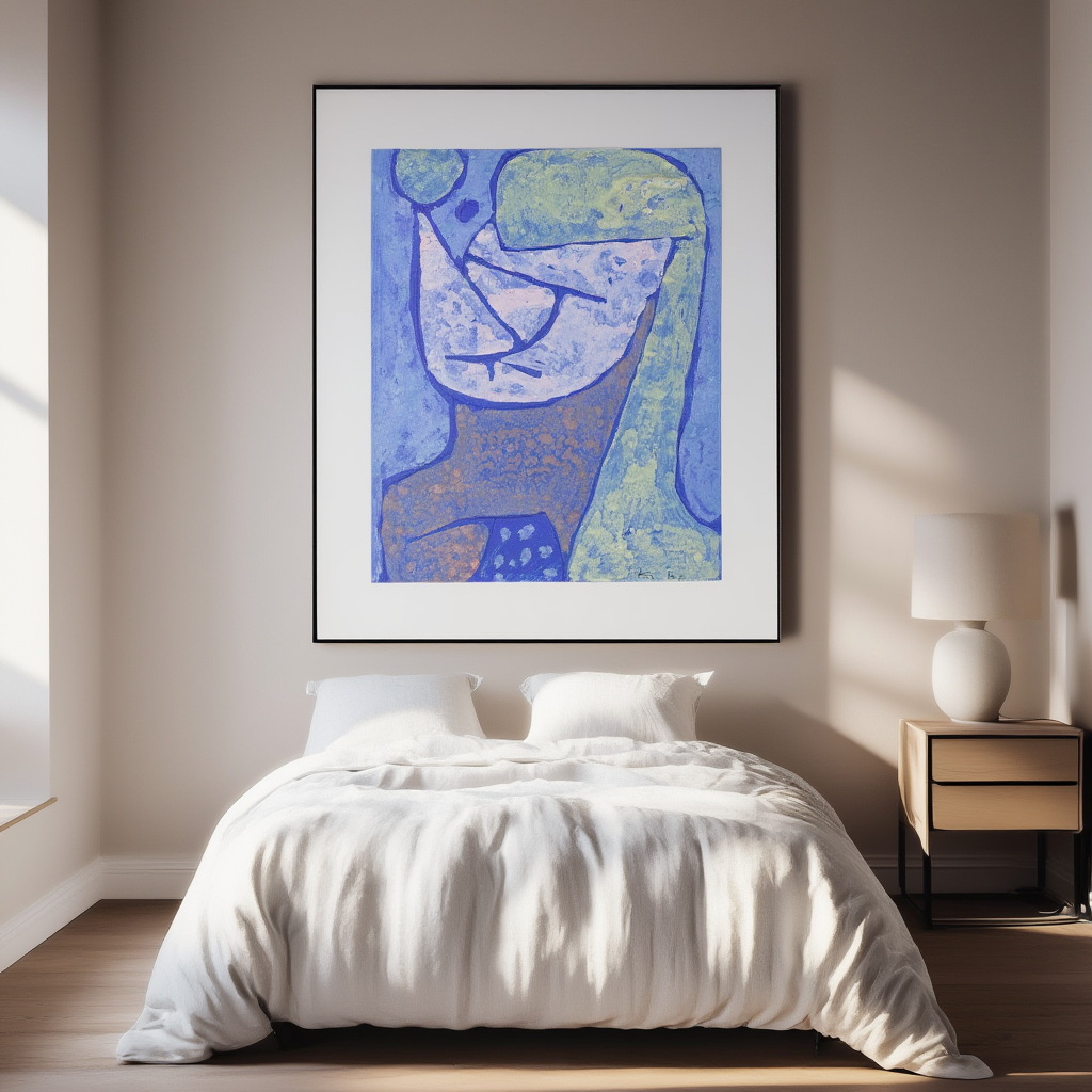 Gezeichnetes Mädchen (1939) by Paul Klee – Modern Expressionist Art Print - Hakyarts