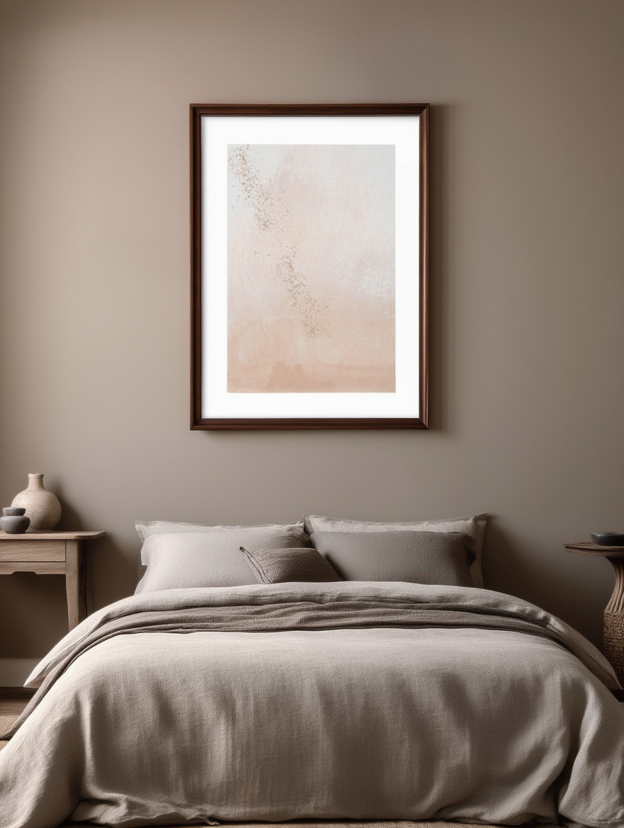 Neutral Brush Strokes Poster