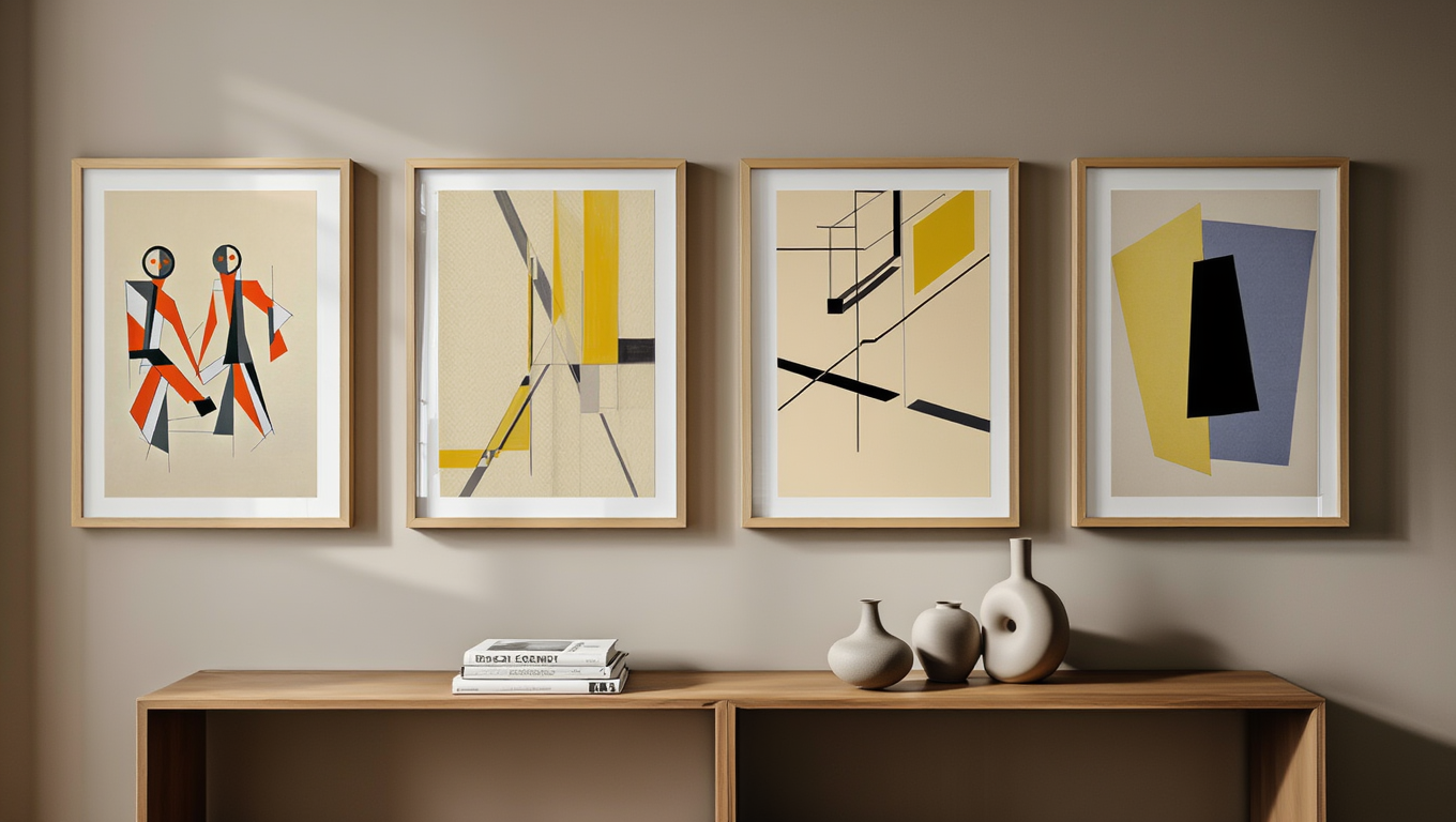 El Lissitzky – 4 Modernist Prints | Geometric Art Collection