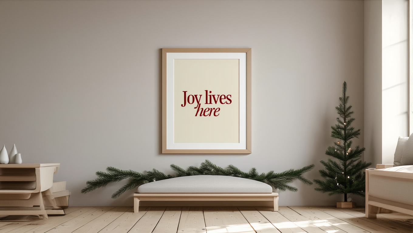 Joy Lives Here – Typography Single Print