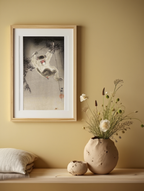 Monkey Swinging from a Bamboo Branch – Ohara Koson Poster | Japanese Nature Art Print - Hakyarts