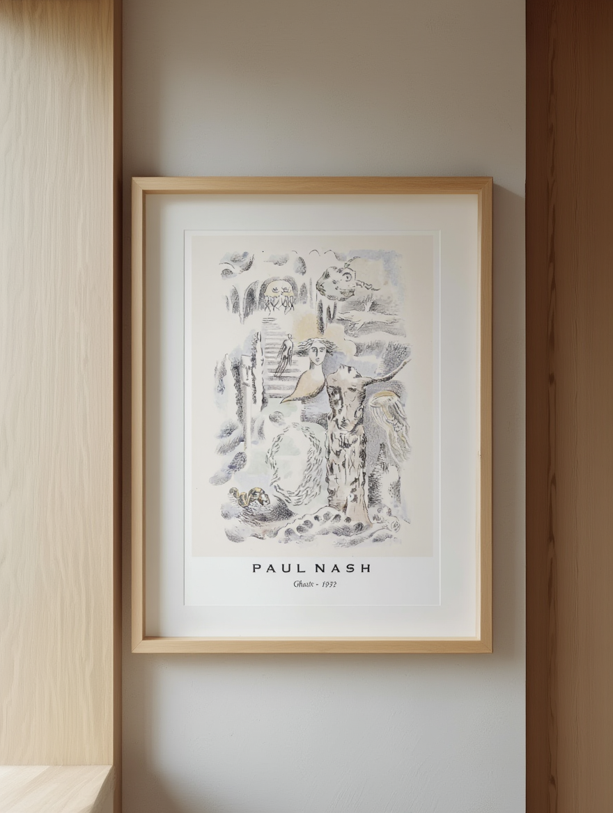 Paul Nash – Ghosts, 1919 – Surrealist Landscape Art Print | Modern British Wall Decor