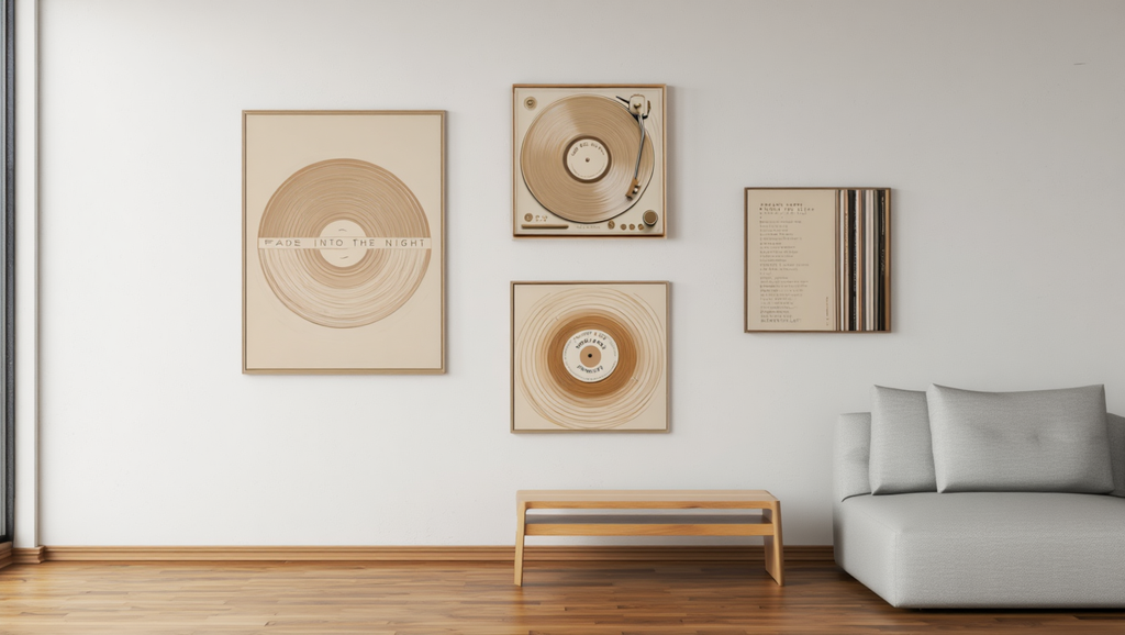 Beige Music Gallery – Japandi Living Room Set of 4