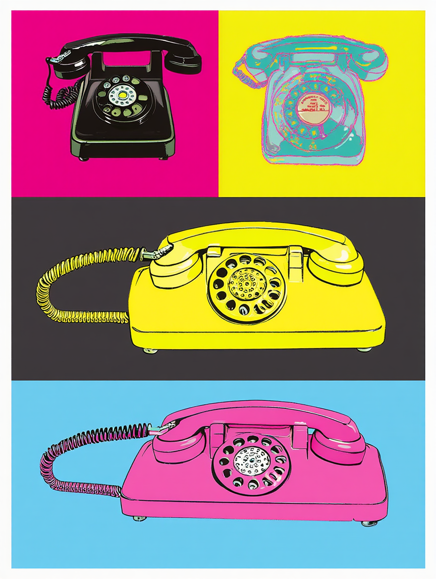 Andy Warhol Style - Telephone Poster