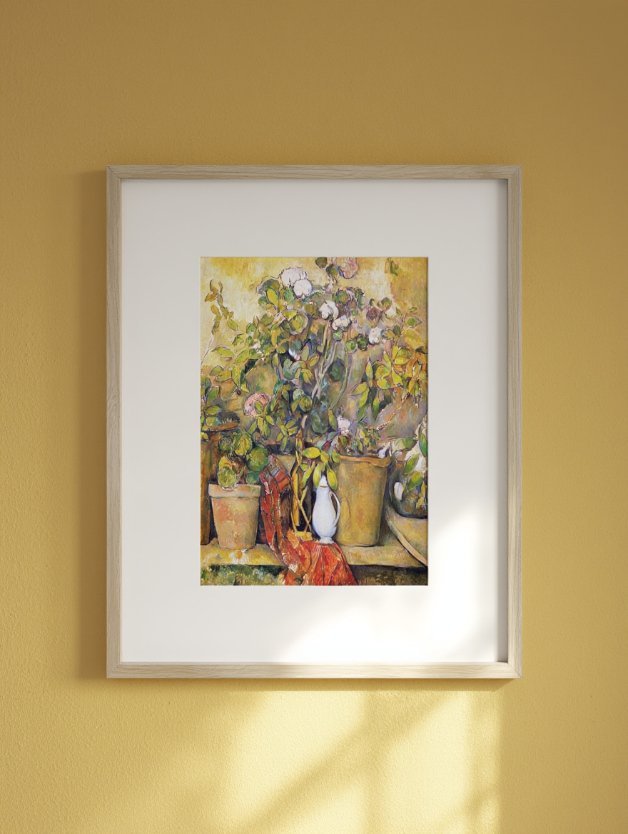 Paul Cézanne – Pots en terre cuite et fleurs - Iconic Post-Impressionist Art Print