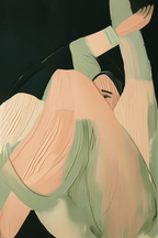 Golden Posture – Figurative Art Print - Hakyarts