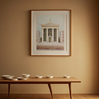 Study for the Astor Library  by Alexander Jackson Davis