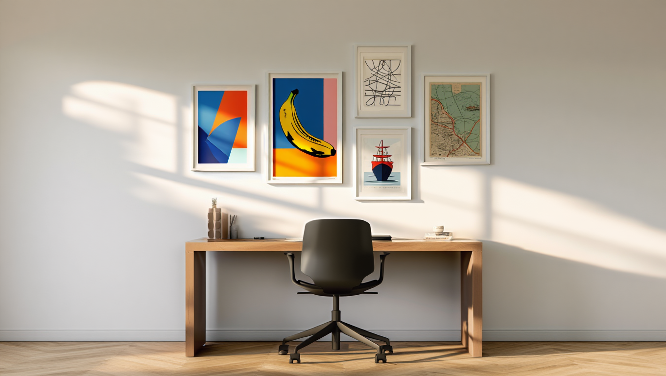 Mixed Abstract Pop Vintage Collection – Dining Room Set of 5