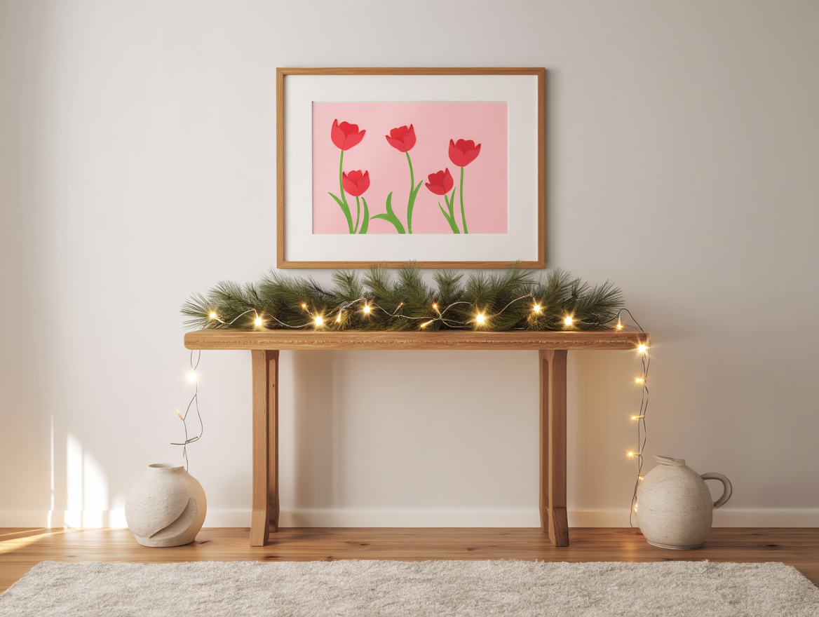 Red Tulips – Festive Print