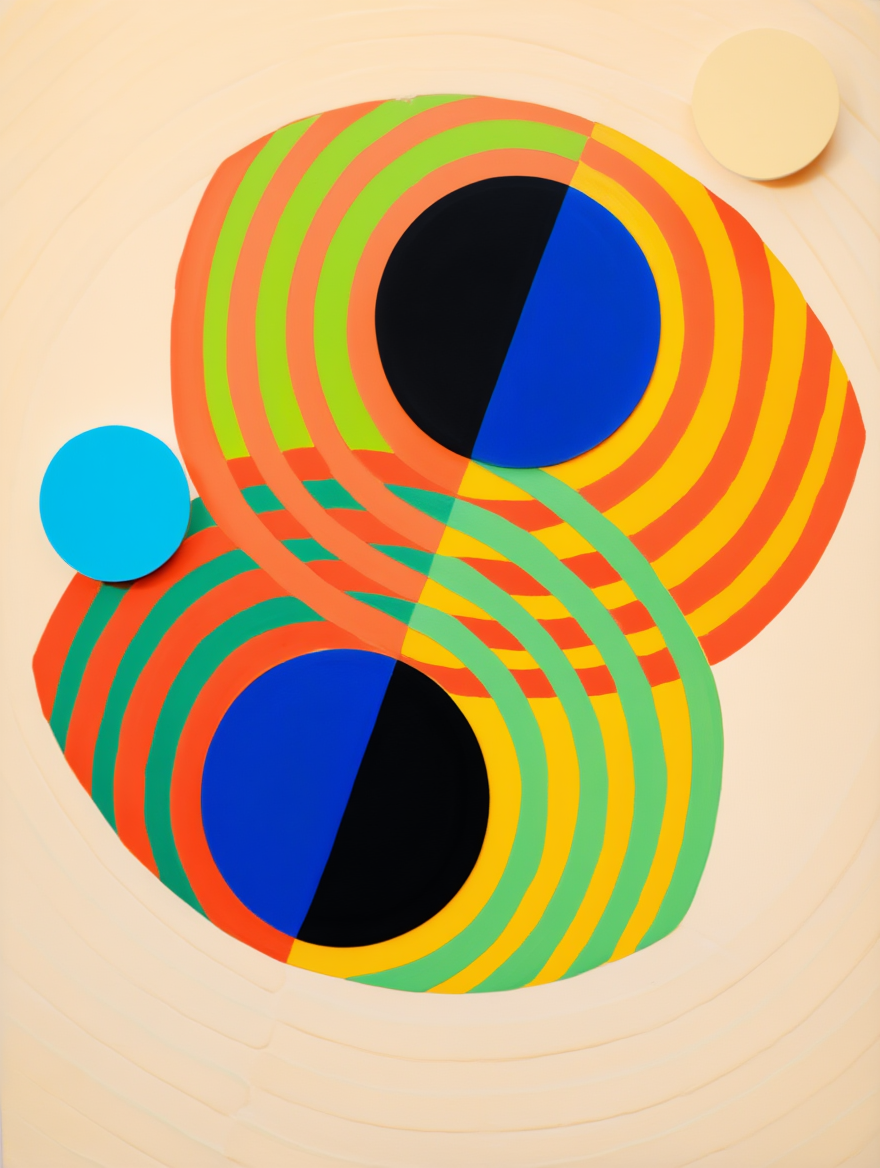 Relief; Rhythms (1932) by Robert Delaunay – Orphist Modern Art Print