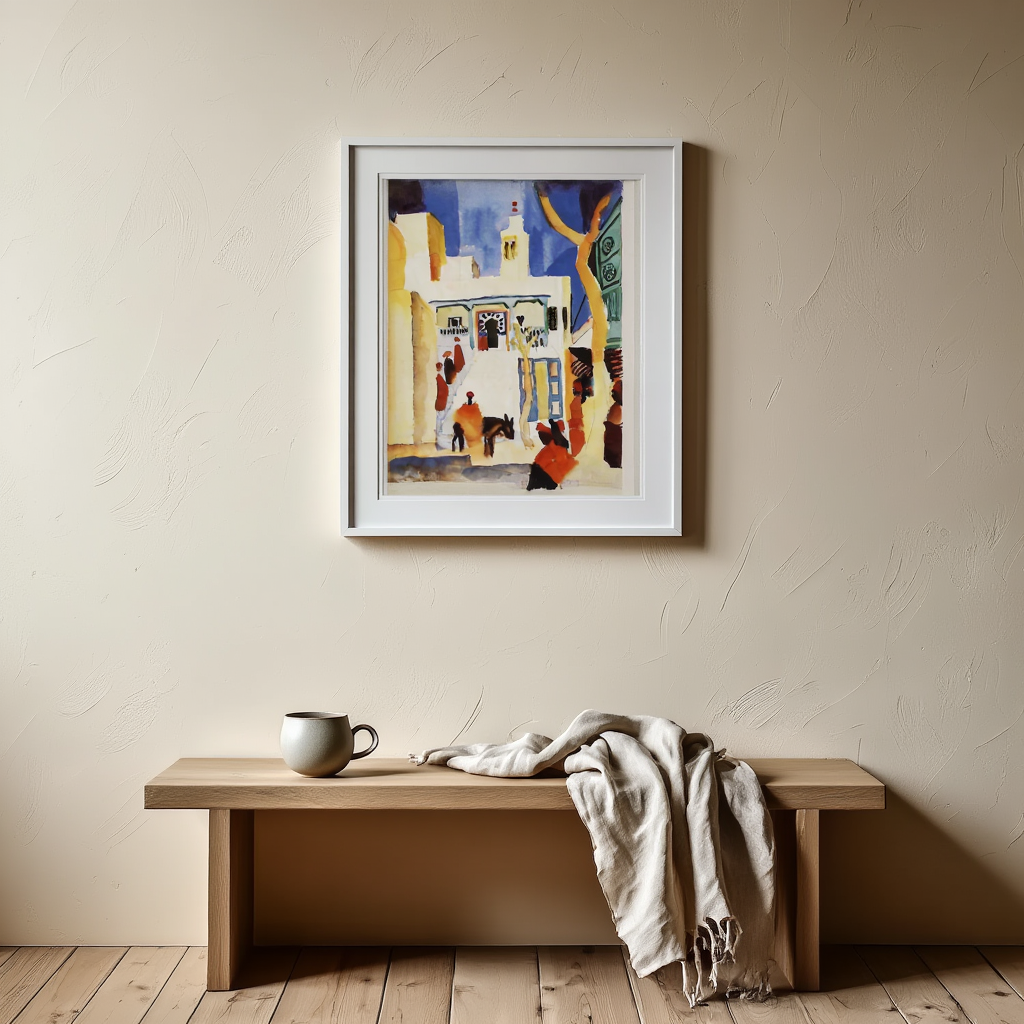 August Macke – View of a Mosque Poster | Vintage Oriental Art Print