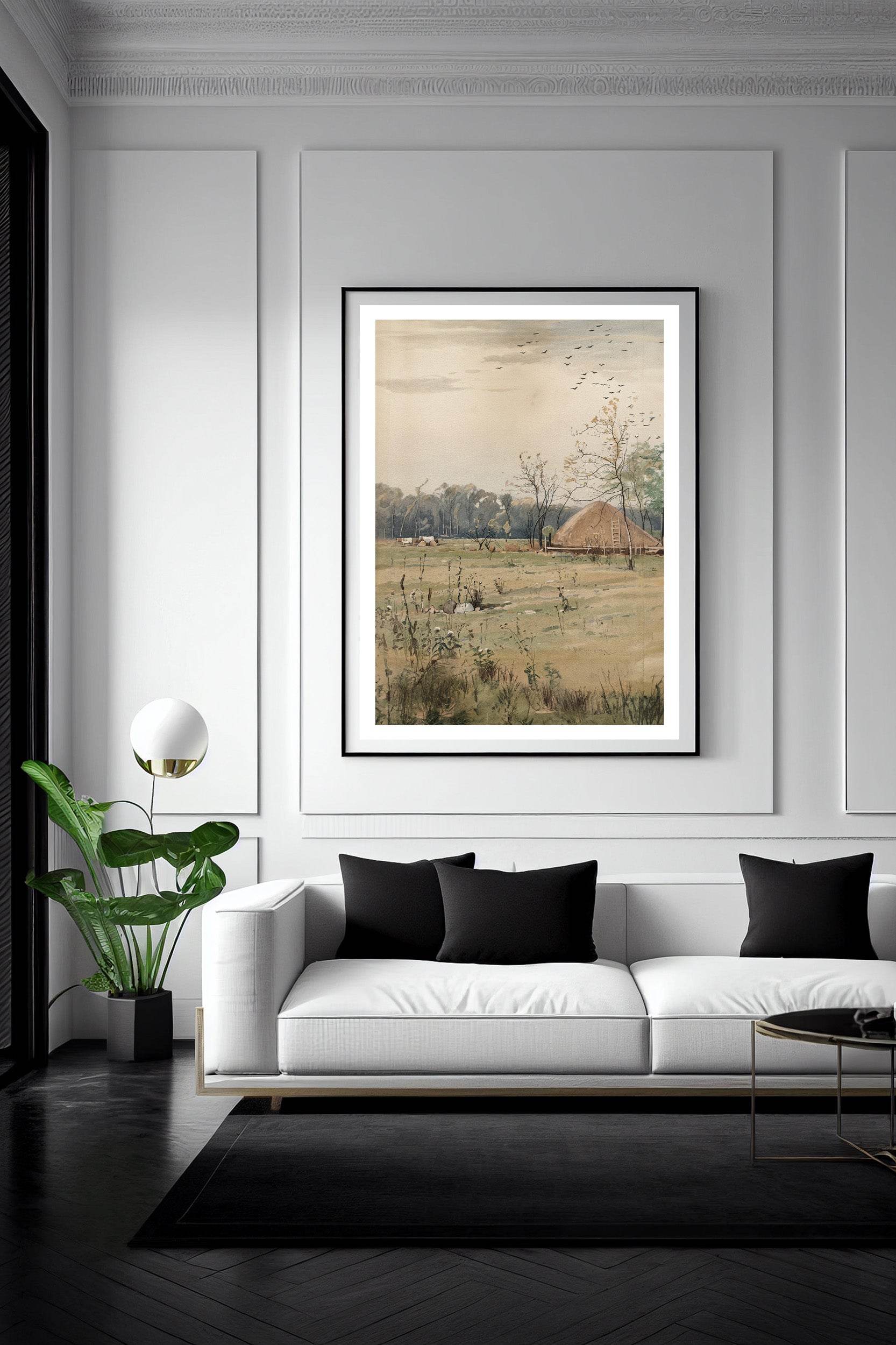 Autumn Landscape with Large Haystack - Hakyarts