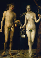 Adam and Eve Art Representation Poster – Classic Biblical Illustration Print | Timeless Religious Wall Art