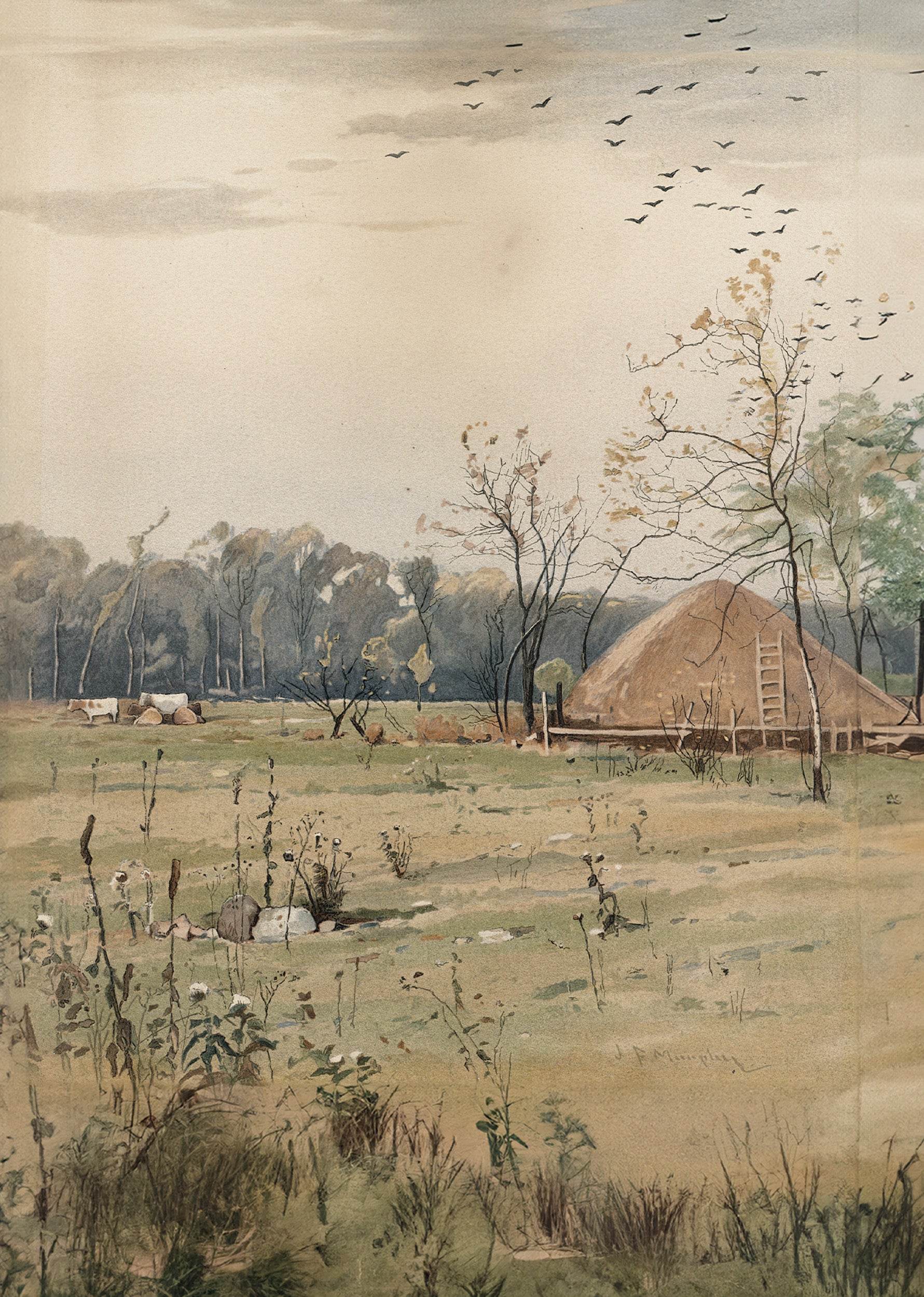 Autumn Landscape with Large Haystack - Hakyarts