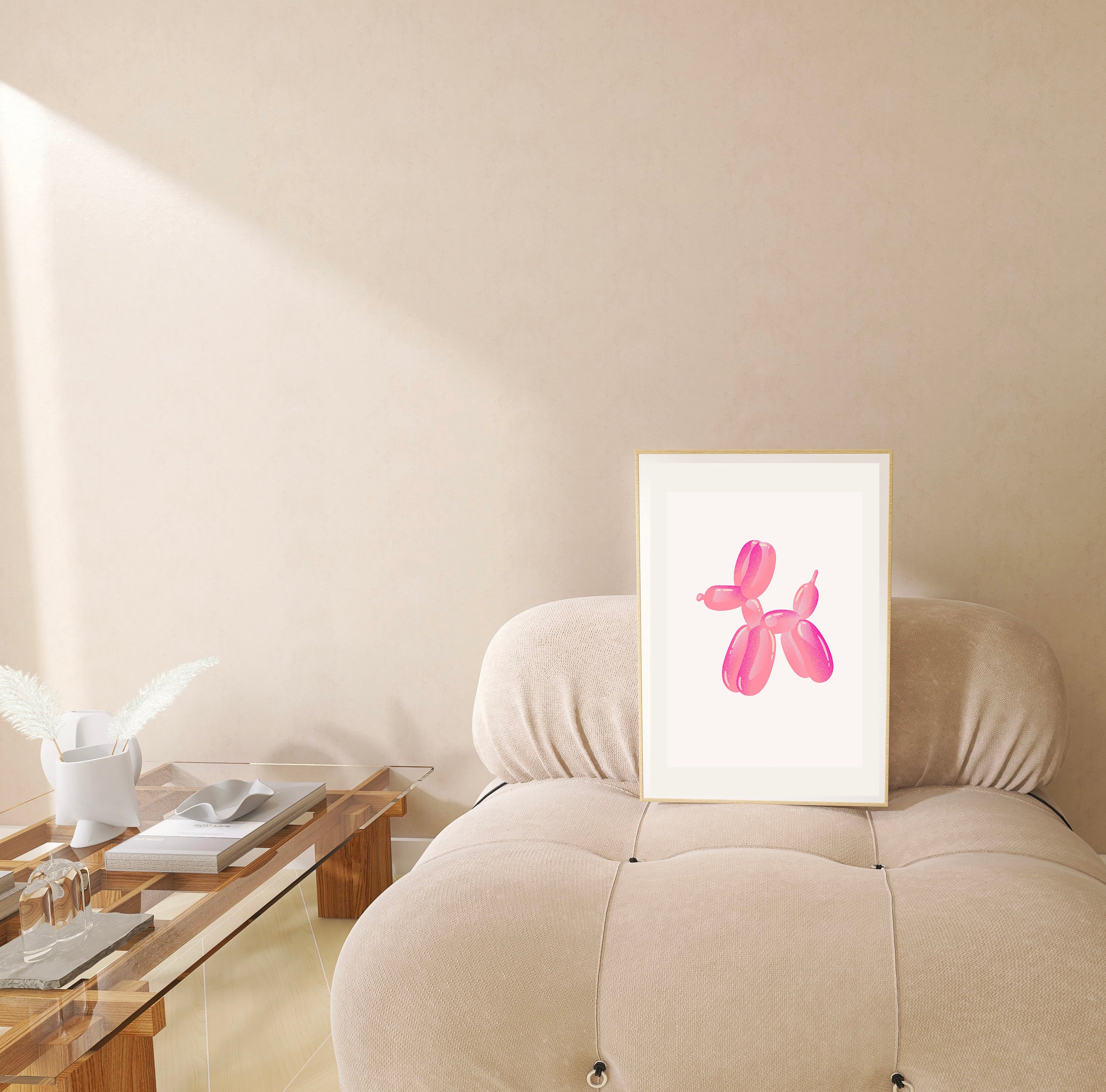 Pop Joy – Balloon Dog Sculpture Poster