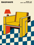 Bauhaus Deutschland Model 1983 Art Print – Modernist Minimalist Wall Art