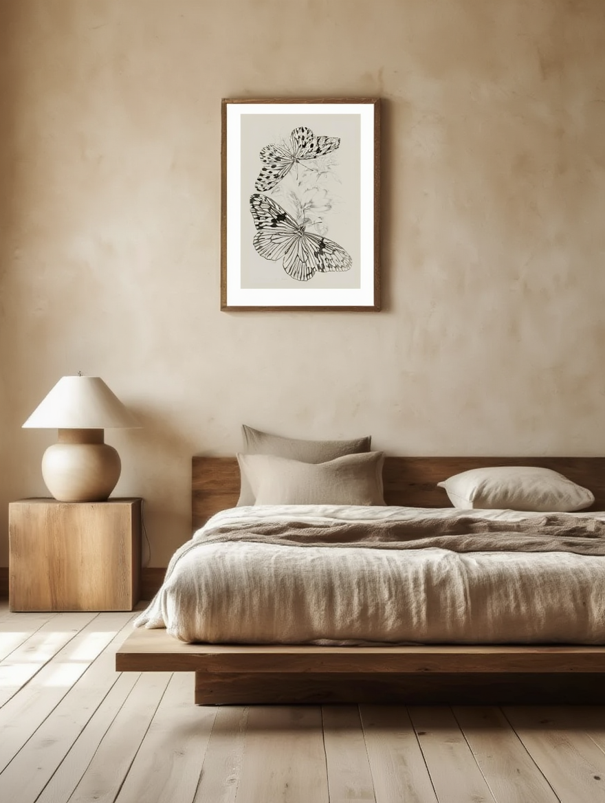 Butterflies Cluster Sketch – Delicate Vintage Botanical Illustration Print | Nature-Inspired Wall Art