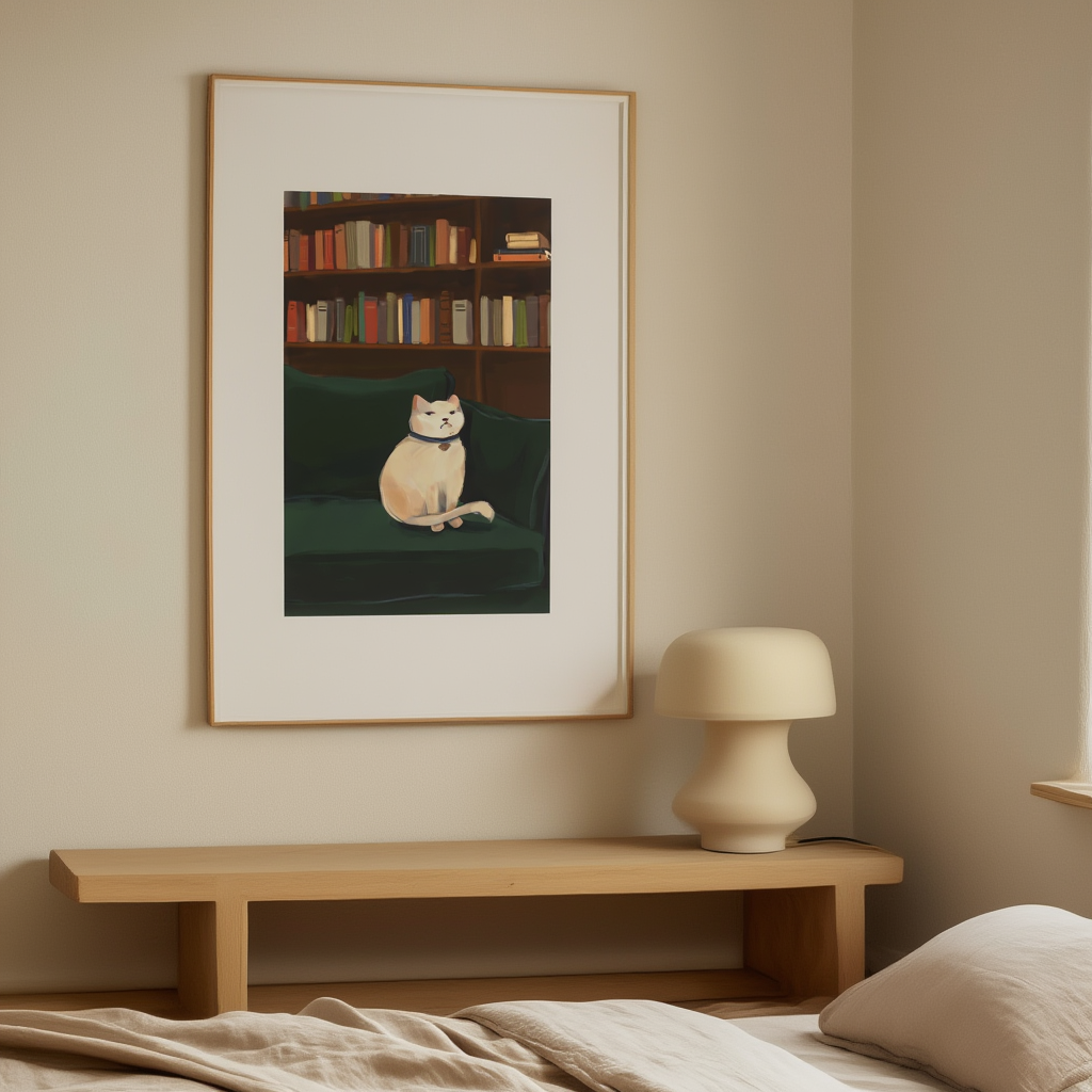 Eternal Scowl – Whimsical Grumpy Cat Poster