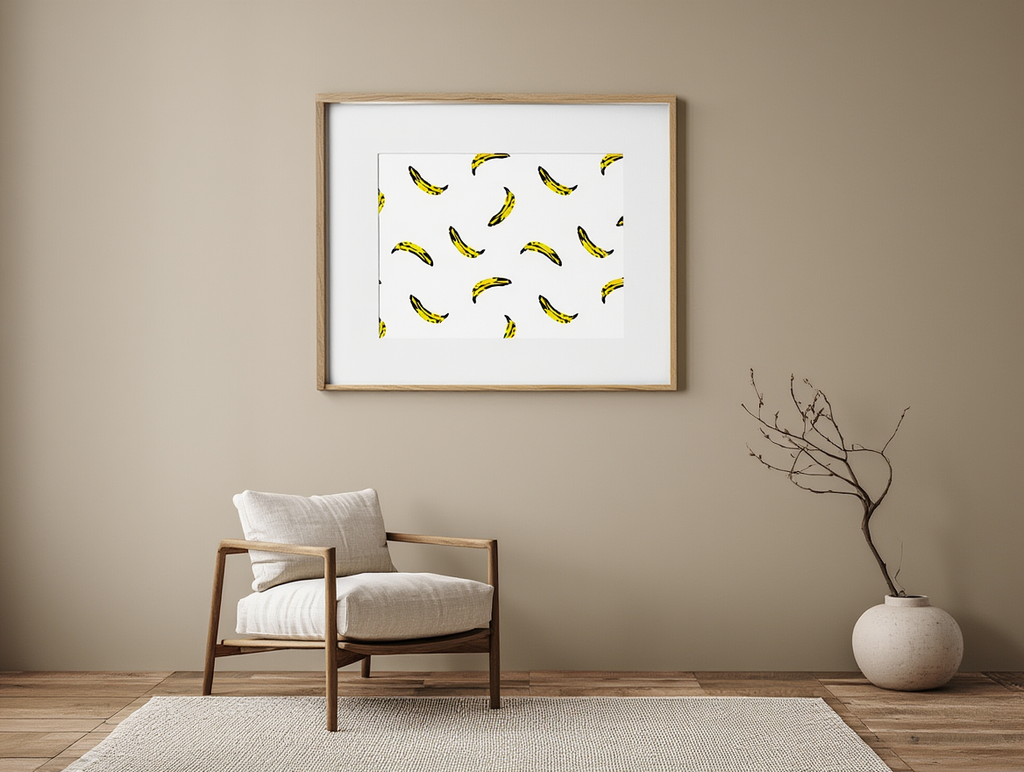 Andy Warhol Style - Seamless Patter with Bananas Poster