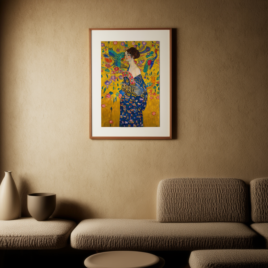 Gustav Klimt - Kvinde med vifte | HakyArts