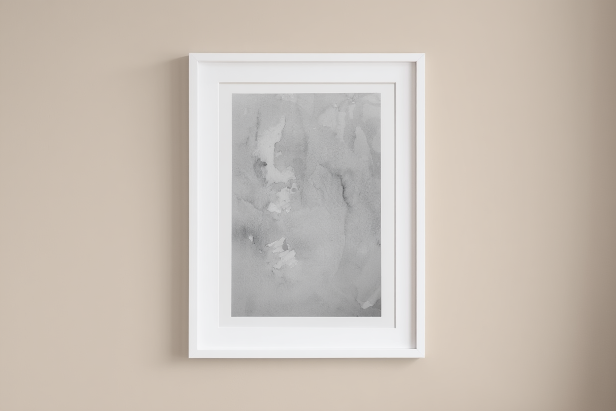 Grey Fumes – Watercolor Strokes Art Poster