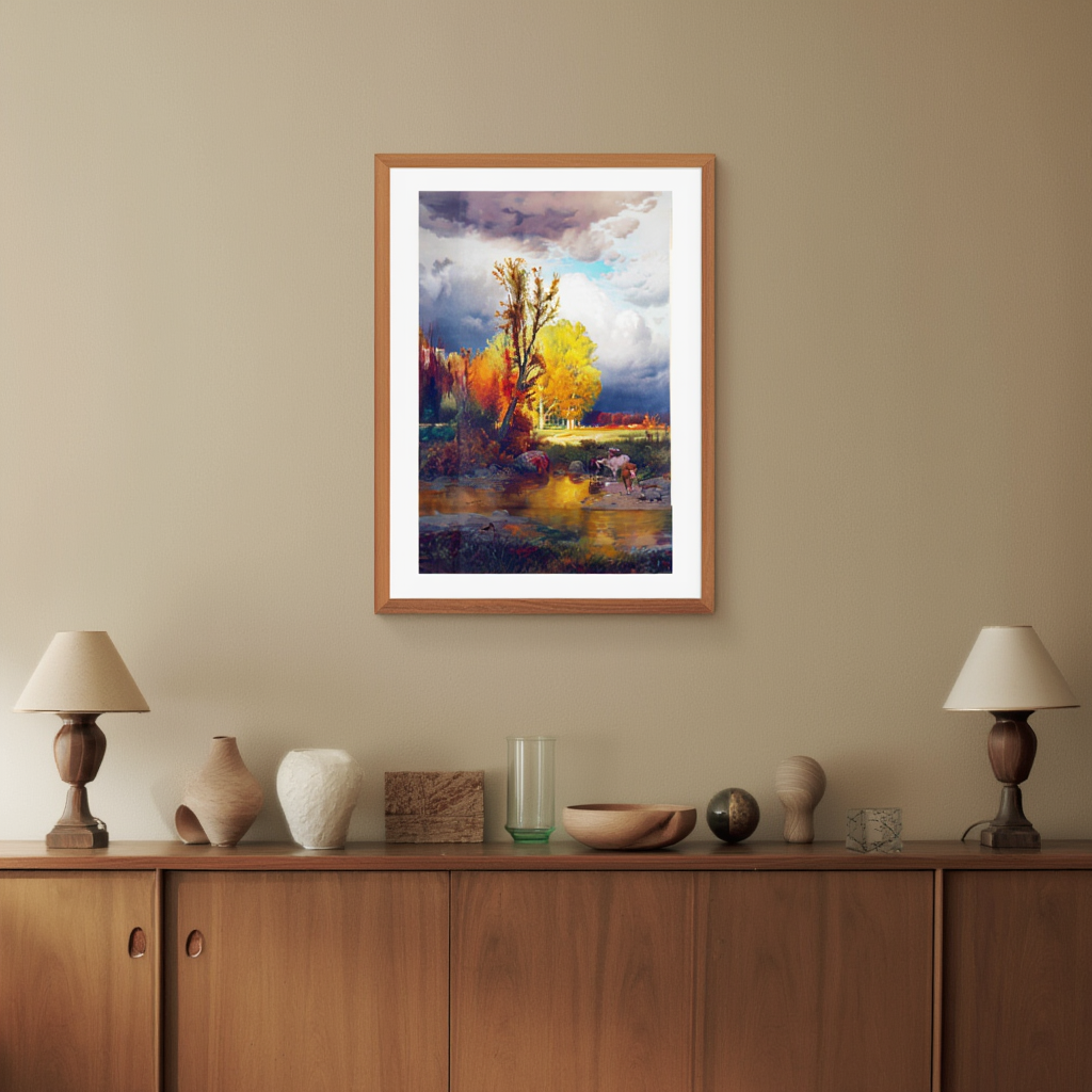 The Joy of Autumn by William Hart – Classical Autumn Landscape Art Print