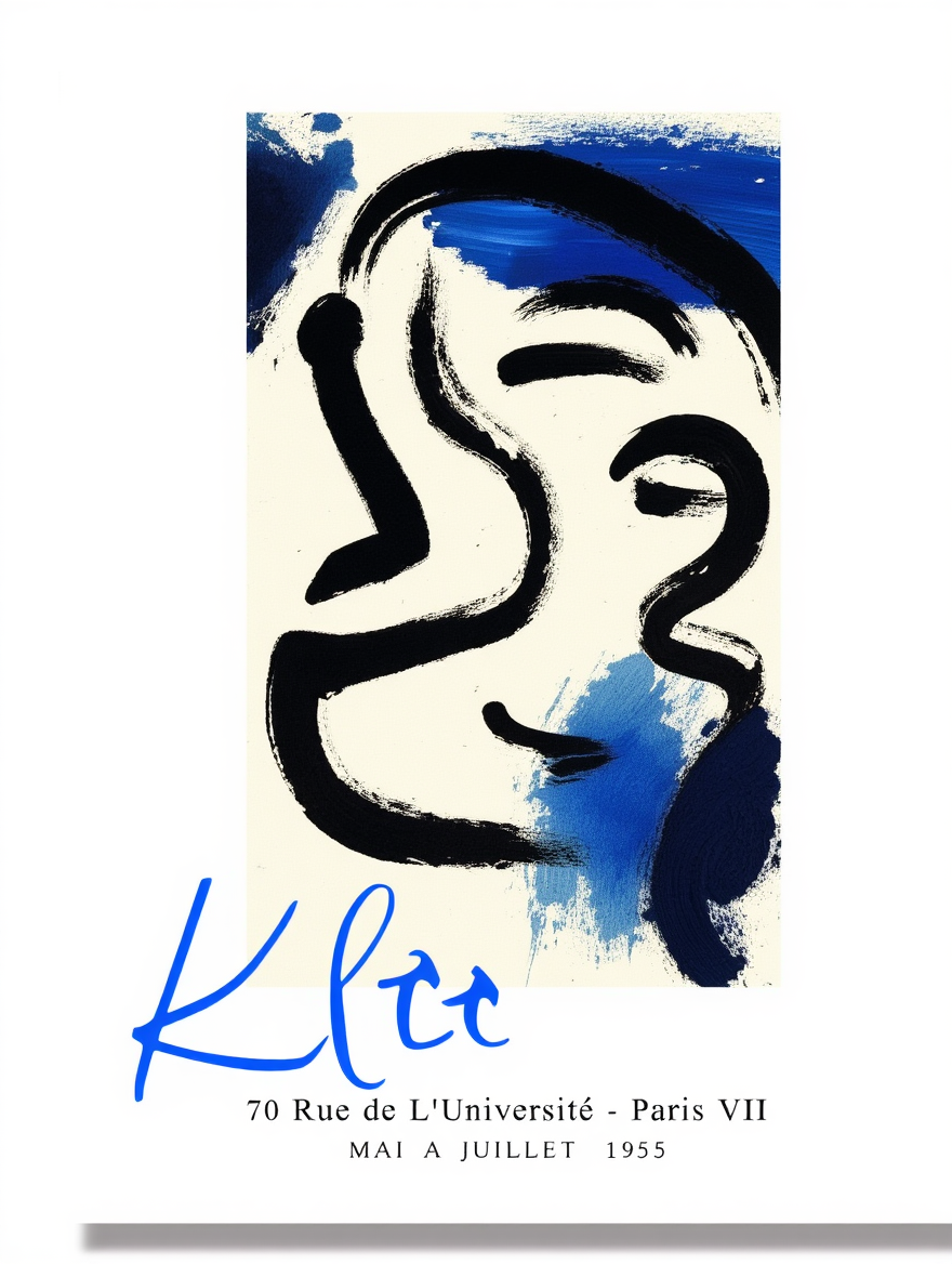 Set of 2 Paul Klee Rue de l'Université Print & Gorgeous Woman with Fern Prints | Abstract Bauhaus & Contemporary Afro Botanical Wall Art Set