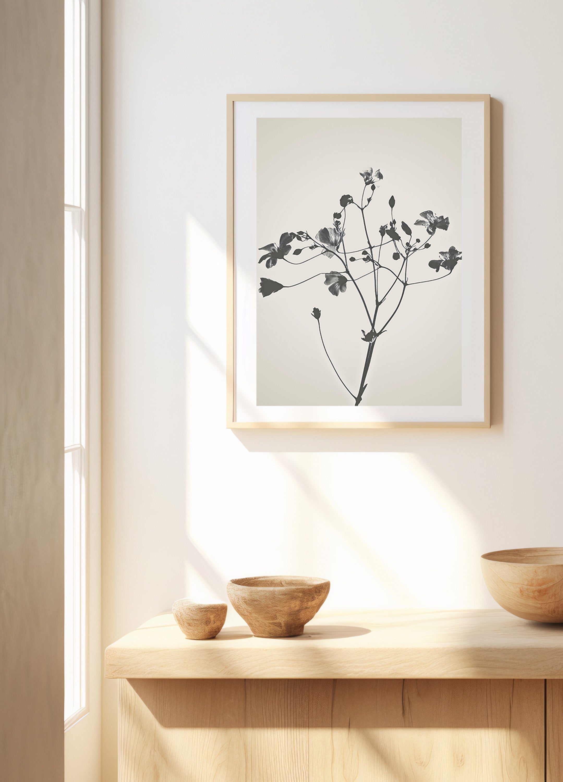 Delicate Orchid Sketch – Botanical Vintage Illustration Print | Elegant Floral Wall Art