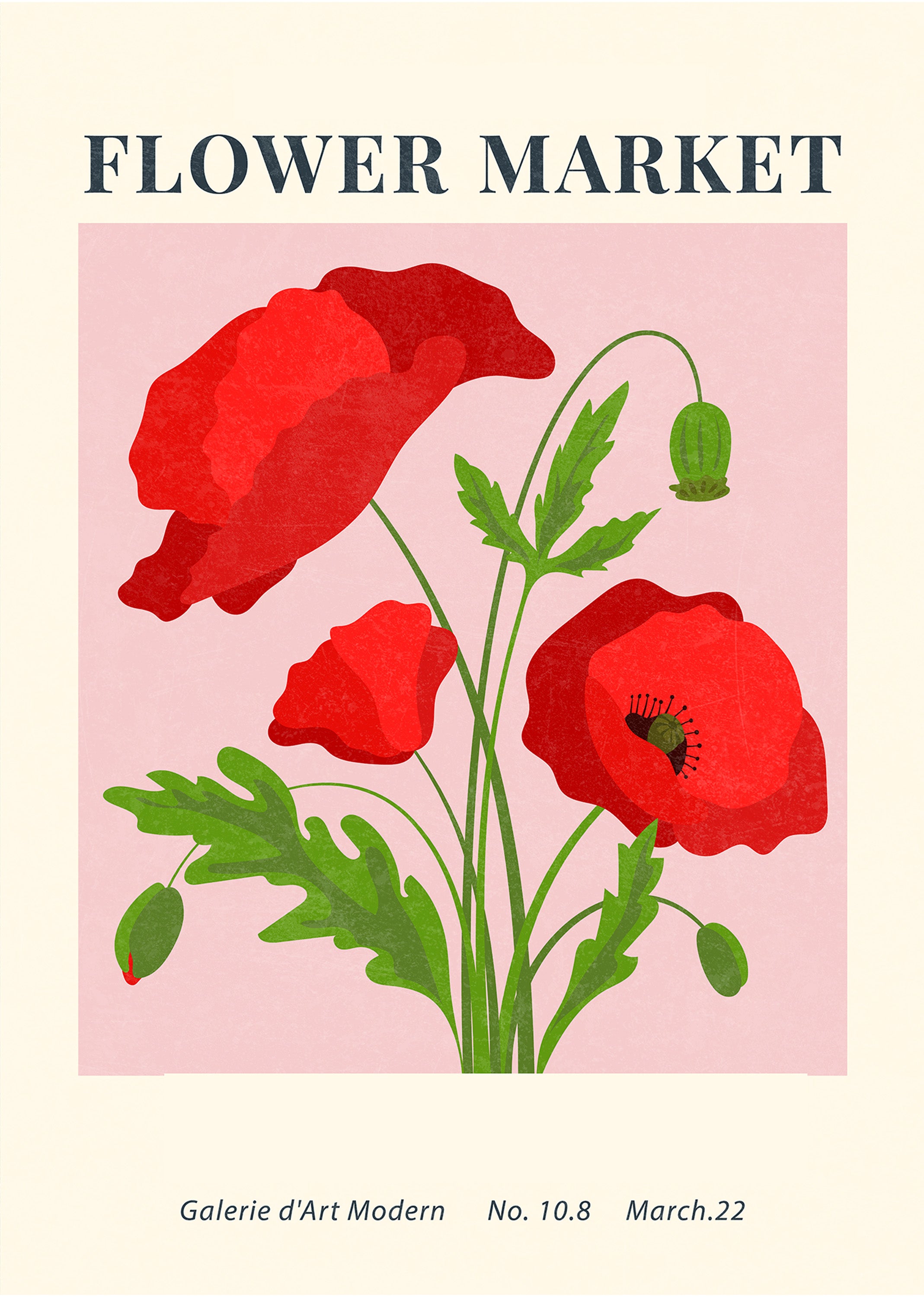 Set of 4 Art Prints  – Flower Market - Hakyarts