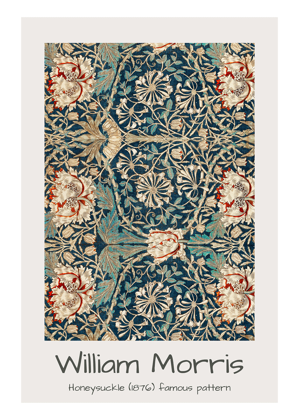 Honeysuckle Pattern II  – William Morris Printed Linen Art Print | Iconic Arts & Crafts Design (Copy)