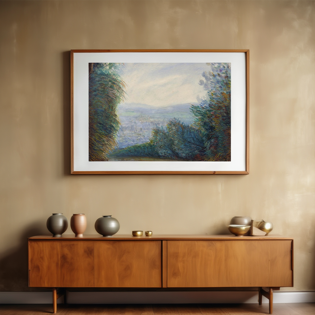 The Auvers Valley on the Oise River – Auguste Renoir Poster | Impressionist Landscape Art Print