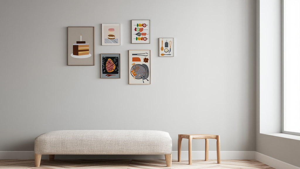 Food Aesthetic Wall Art – Set of 6