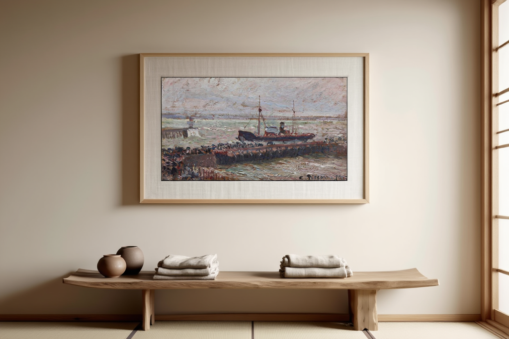 Camille Pissarro - Entrance to the Harbour at Le Havre, Overcast Sky