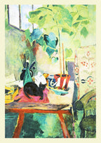 Cat With House Plant - Hakyarts