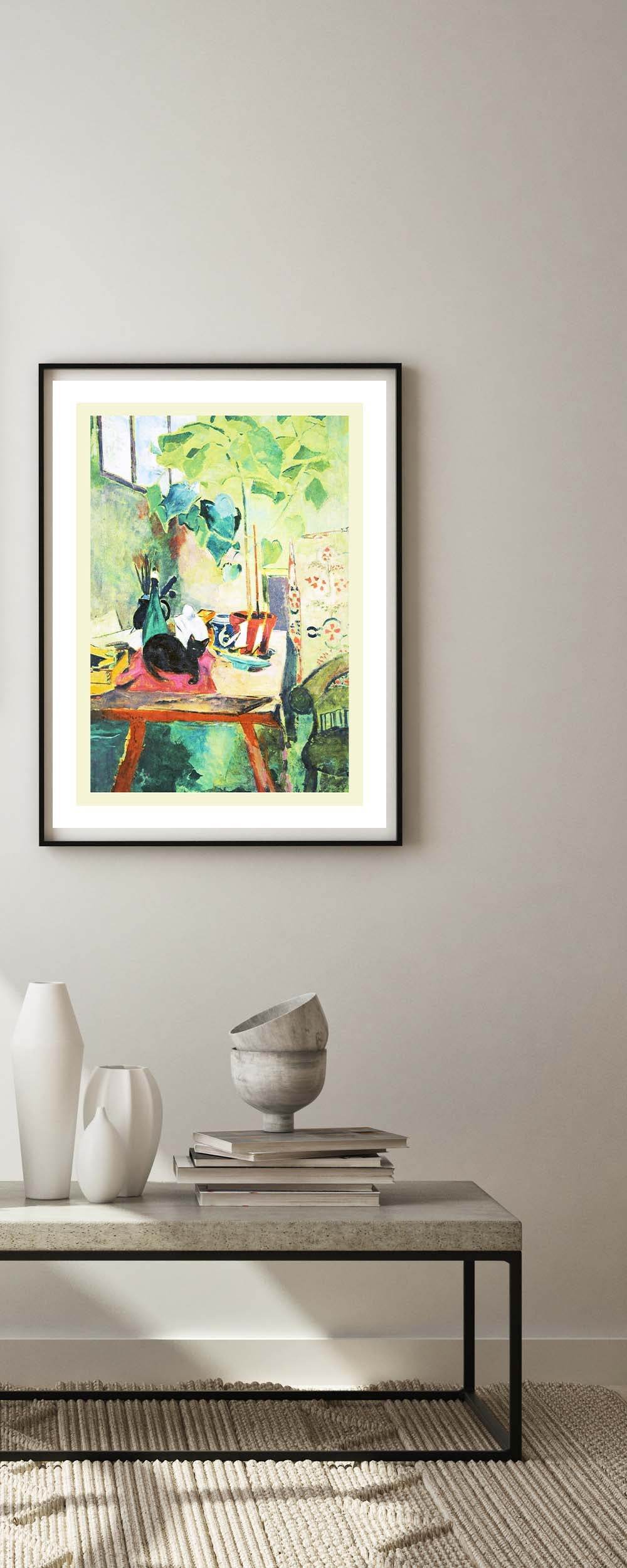 Cat With House Plant - Hakyarts