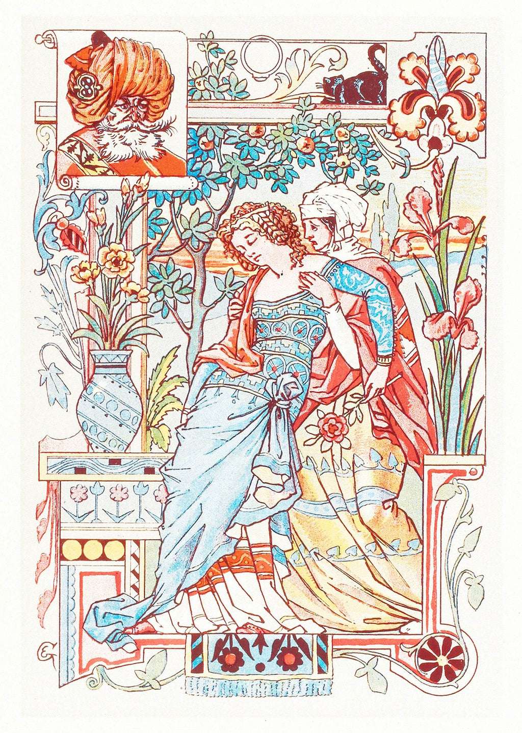 Femme assoupie dans les bras de sa servante - Hakyarts