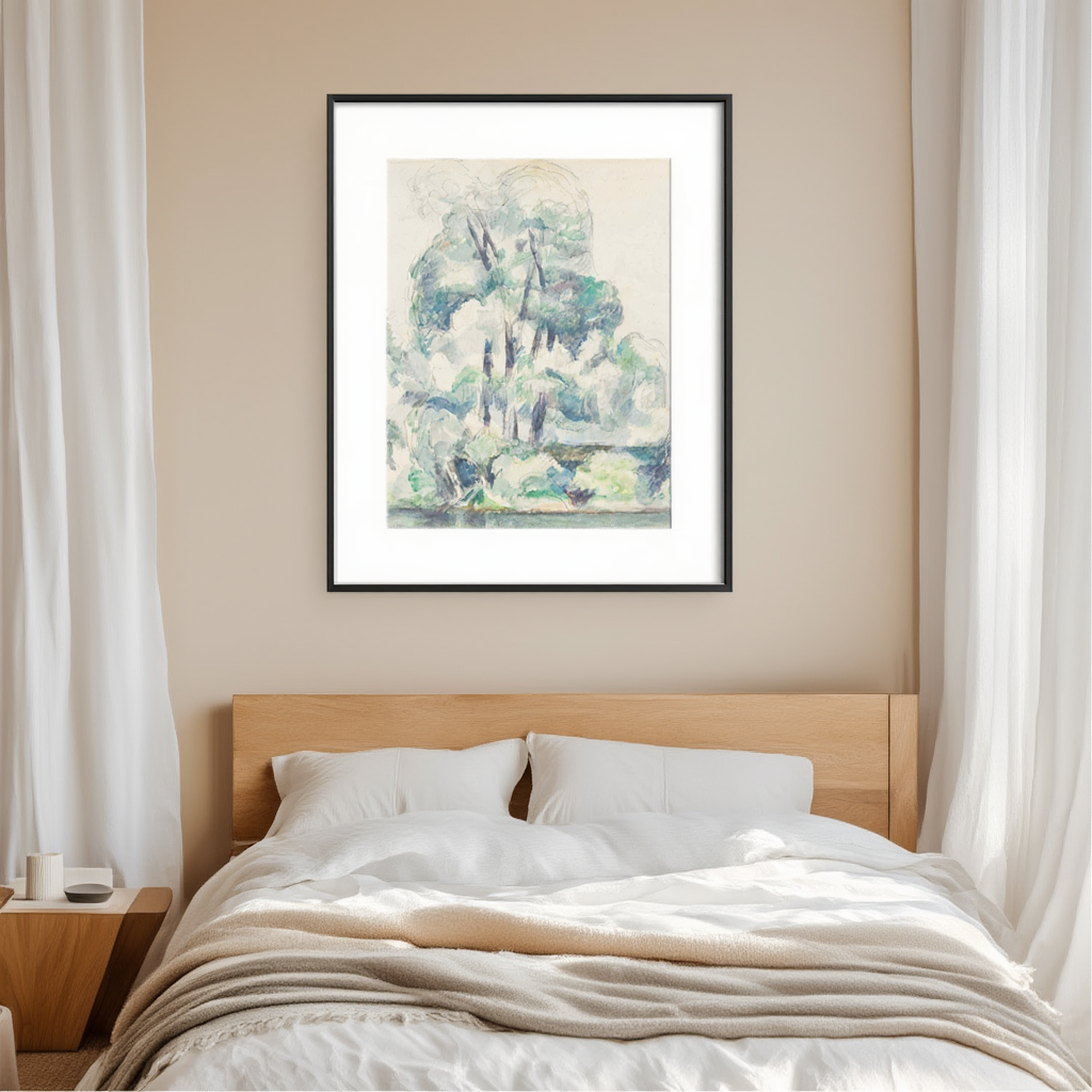 Banks of the Seine at Médan – Paul Cézanne Poster | Post-Impressionist Landscape Art Print