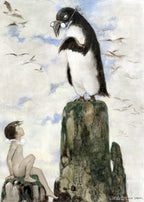 And There He Saw the Last of the Gairfowl by Jessie Willcox Smith – Vintage Figurative Wall Art Print - Hakyarts