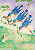 The Abducted Serpent by Nils Dardel – Modernist Figurative Art Print - Hakyarts