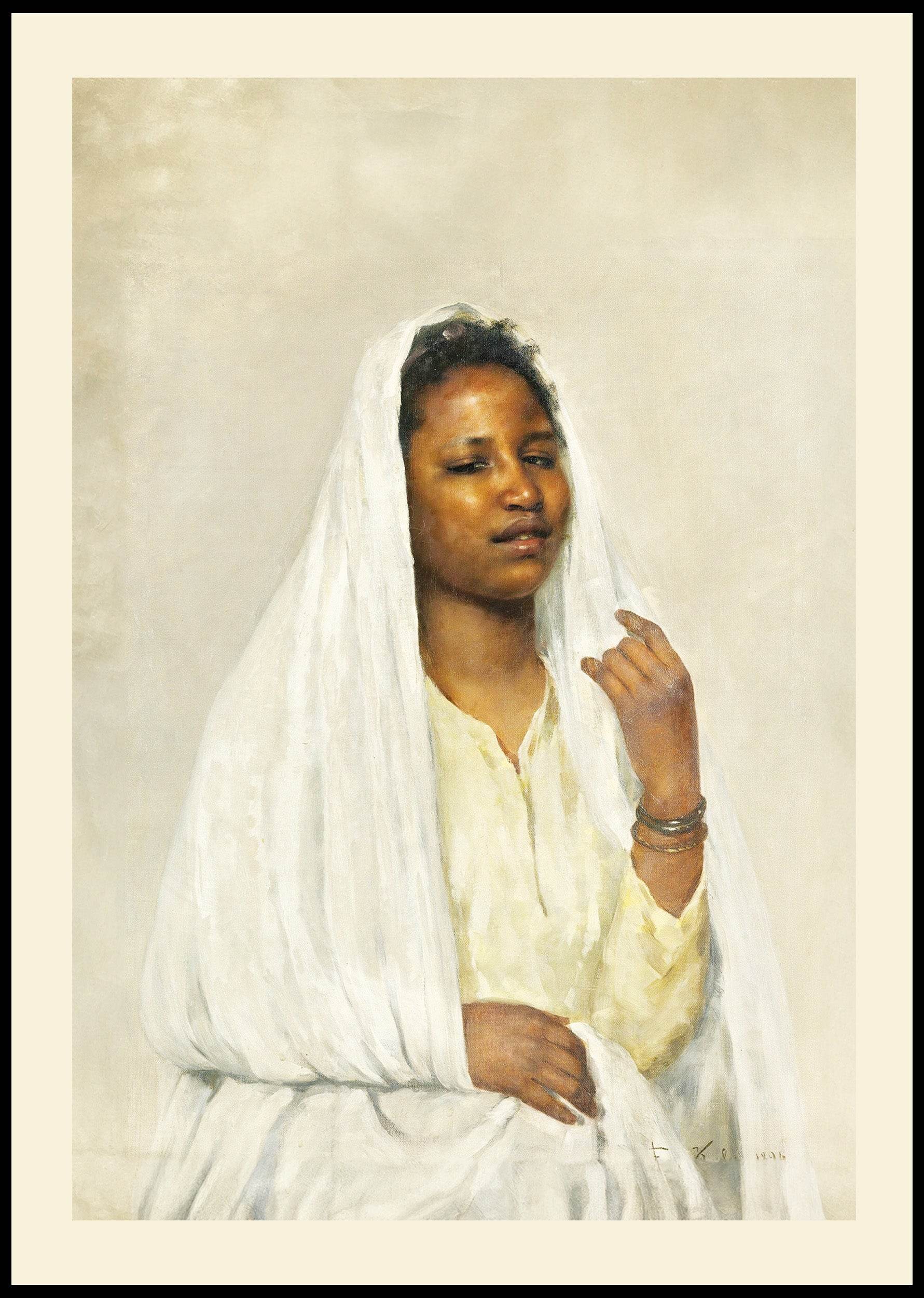 African Beauty In White - Hakyarts