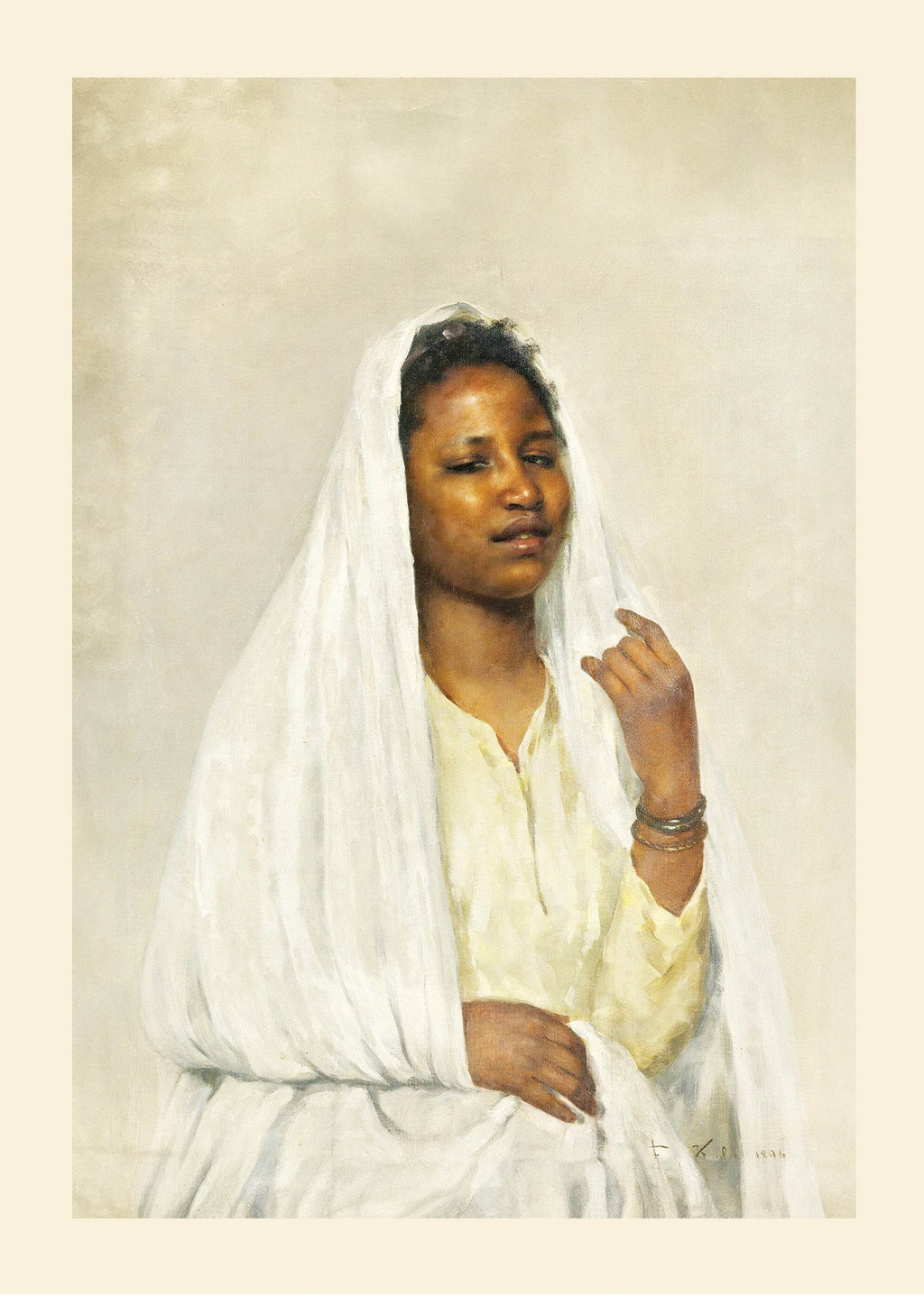 African Beauty In White - Hakyarts