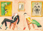 Family Idyll by Nils Dardel – Modernist Figurative Art Print - Hakyarts