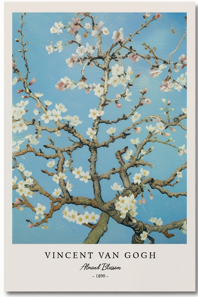 Vincent Van Gogh Wall Art Set – 4 Iconic Prints for Gallery Walls