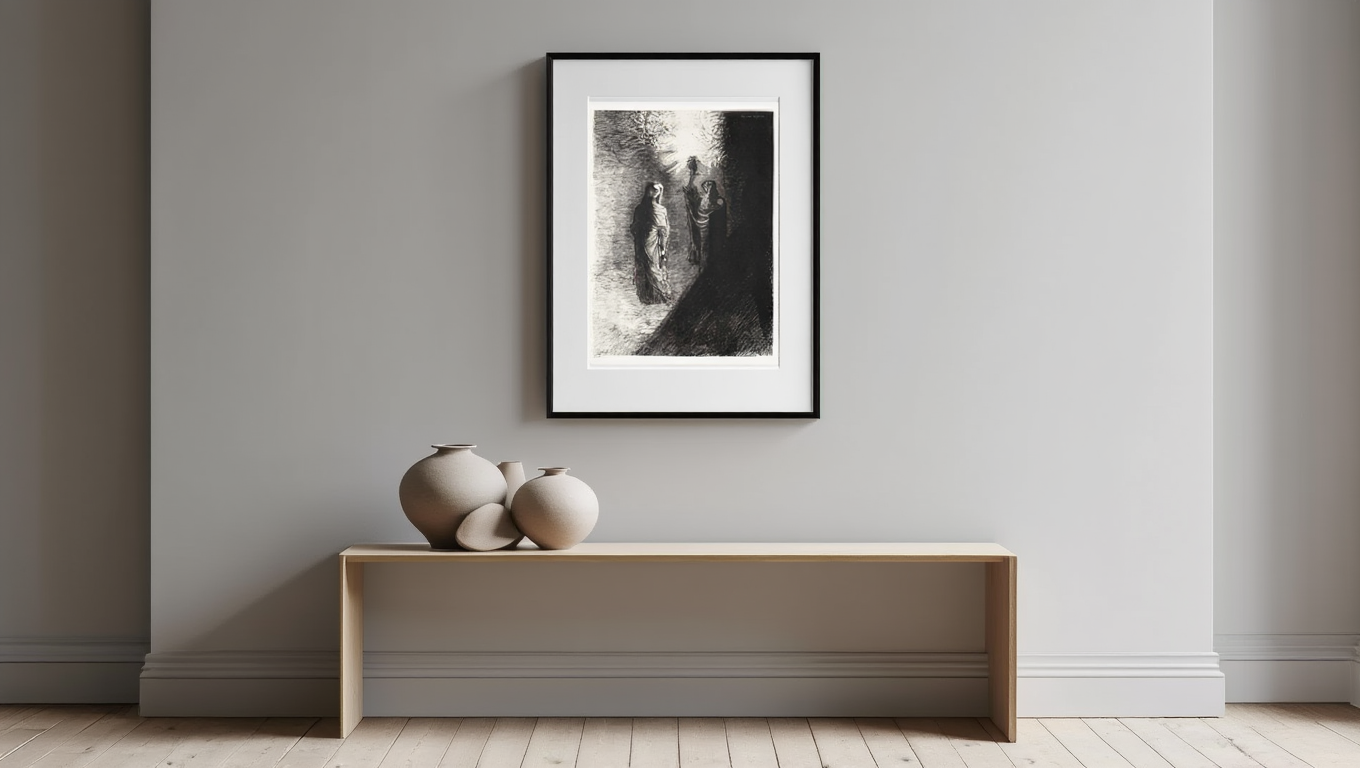 Odilon Redon - He Raises the Bronze Urn