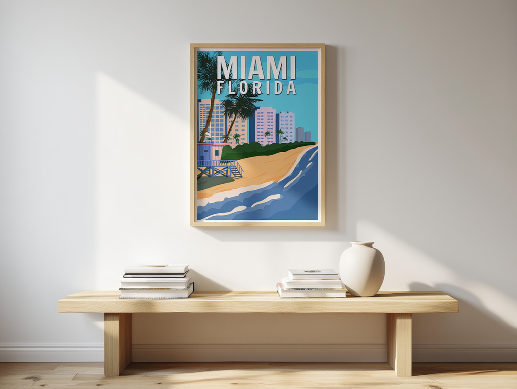 Miami Florida Travel Poster