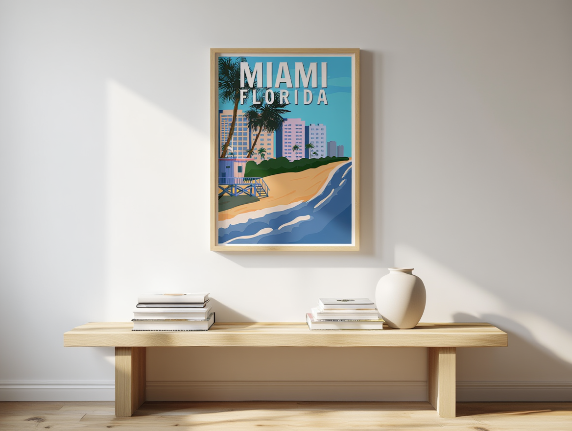 Miami Florida Travel Poster
